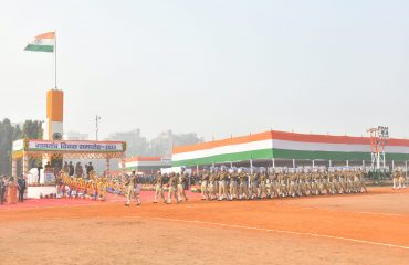 गांधी मैदान में परेड की कुछ झलकियां।