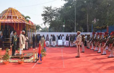 His Excellency observed the salute.