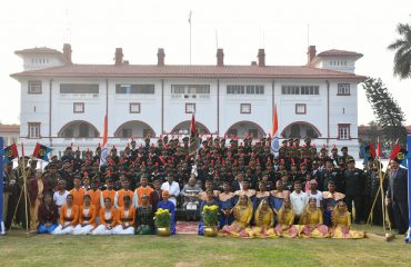 His Excellency with NCC Cadets.