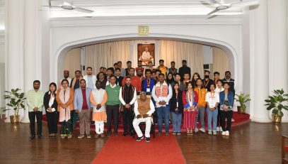 A group of students from North East India met His Excellency.