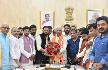 BJP Yuva Morcha delegation met His Excellency.