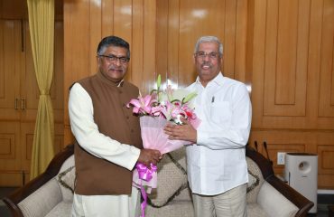 Shri Ravi Shankar Prasad paid a courtesy call on His Excellency.