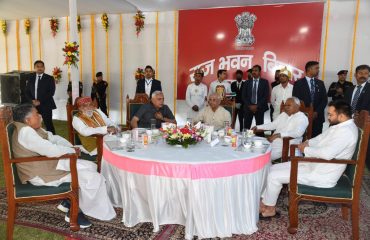 His Excellency with dignitaries.