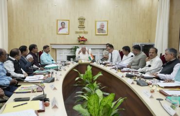 His Excellency chaired the meeting with the Vice-Chancellors.
