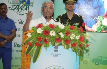 His Excellency addressing the people at the event.