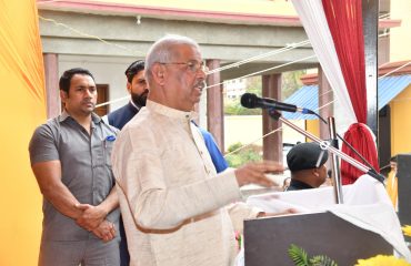 His Excellency addressing the people at the event.
