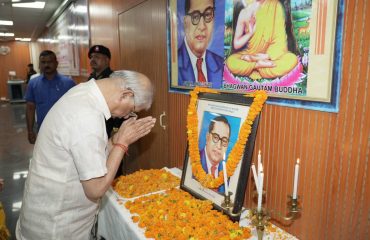 His Excellency bowed down to Bharat Ratna B.R. Ambedkar.