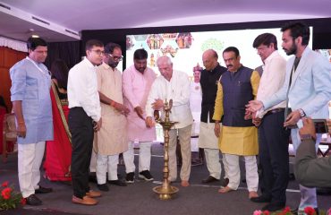 His Excellency inaugurating the event by deep prajwalan.