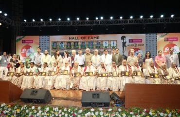 His Excellency with the wifes of brave martyrs of Indo-Pak war.