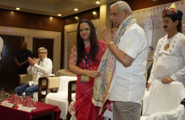 His Excellency being welcomed at the event.