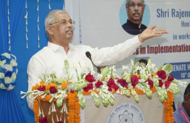 Honorable Governor addressing the people at the event.