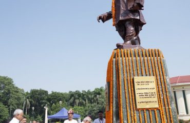 Honorable Governor paid tribute Dr. Shri Krishna Singh on the occasion of his birth anniversary.