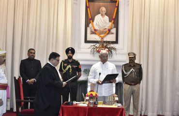 Honorable Governor administered the oath of Honorable Mr. Justice Bibek Chaudhuri as the Judge of Patna High Court.