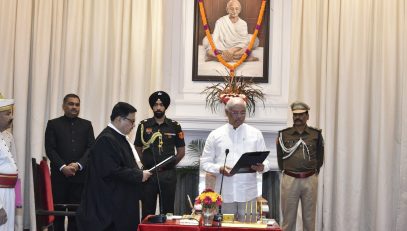 Honorable Governor administered the oath of Honorable Mr. Justice Bibek Chaudhuri as the Judge of Patna High Court.