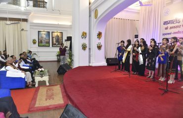 Native song of Nagaland being sung at the event.