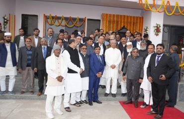 Honorable Governor with senate members and others.