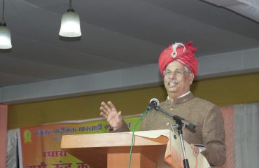 Honorable Governor addressing the people at the event.