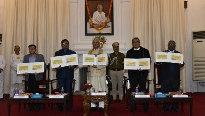 Honorable Governor unveiled the special cover and declaration of Bihar Postal Circle