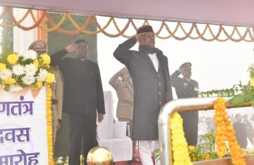Honorable Governor observing the parade.