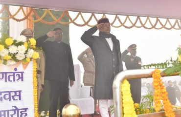 Honorable Governor observing the parade.