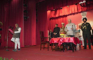 Honorable Governor administered the oath of Shri Shravan Kumar as Minister.