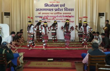 Cultural dance performed by participants at the event.