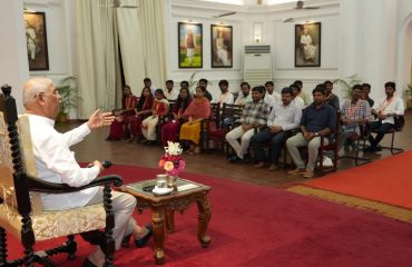 Honorable Governor had a Samvad Program with the students from Telangana.