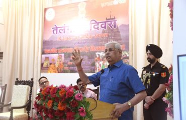 Honorable Governor addressing the people at the event.