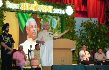 Honorable Governor addressing the people at the event.