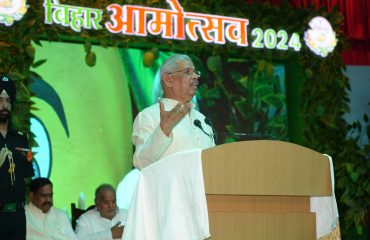 Honorable Governor addressing the people at the event.