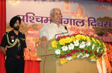 Honorable Governor addressing the people at the event.