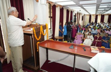 Honorable Governor addressing the people at the event.