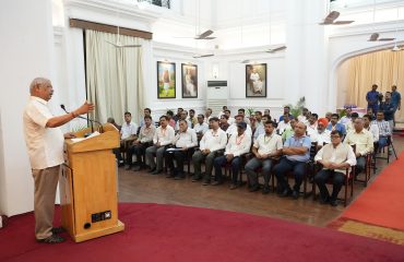 Honorable Governor addressing the people at the event.