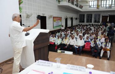 Honorable Governor addressing the people at the event.