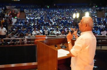 Honorable Governor addressing the people at the event.