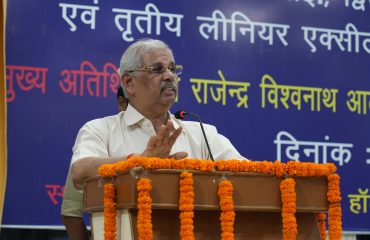Honorable Governor addressing the people at the event