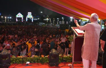 Honorable Governor addressing the people at the event.