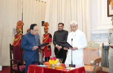 Honorable Governor administered the oath of Shri Brajesh Mehrotra as State Information Commissioner.