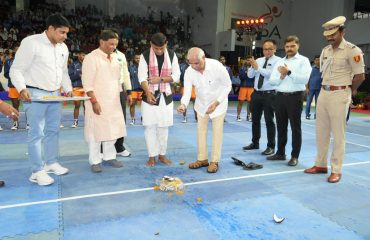 Honorable Governor inaugurated the first kabaddi match of boys.