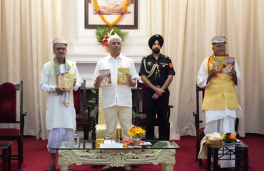 Honorable Governor unveiled three books edited and translated by Prof. Shashinath Jha.