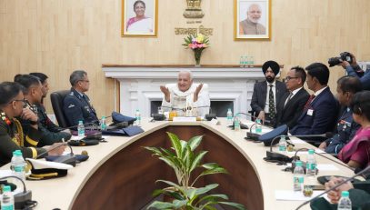 Study Team of National Defense College meets Honorable Governor at Raj Bhavan.