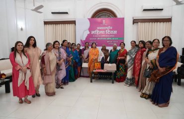 Honorable Lady Governor at the samvad program organized on the occasion of International Women's Day.