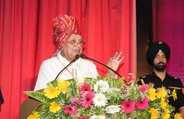 Honorable Governor addressing the people at the event.
