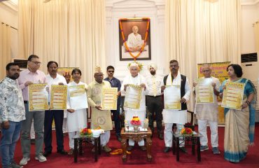 Honorable Governor inaugurated the Bhojpuri folk art calendar.