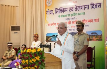 Honorable Governor addressing the people at the event.
