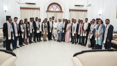 Honorable Governor meets delegation of young political leaders from Sri Lanka.