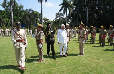 Honorable Governor observing the parade.