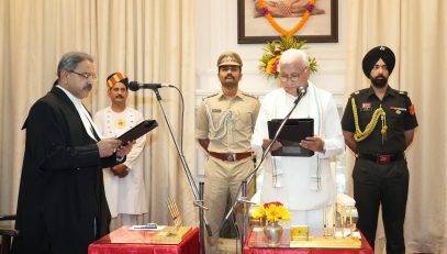 Honorable Governor administered the oath to Honorable Justice Shri Pavankumar Bhimappa Bajanthri as Chief Justice of Patna High Court.