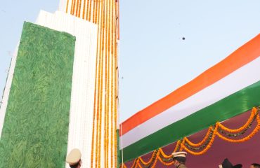 Honorable Governor hoisted the flag at the event.