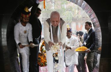 Honorable Governor paid homage to Mahatma Gandhi and paid silent tribute to the martyrs of the Indian freedom struggle.